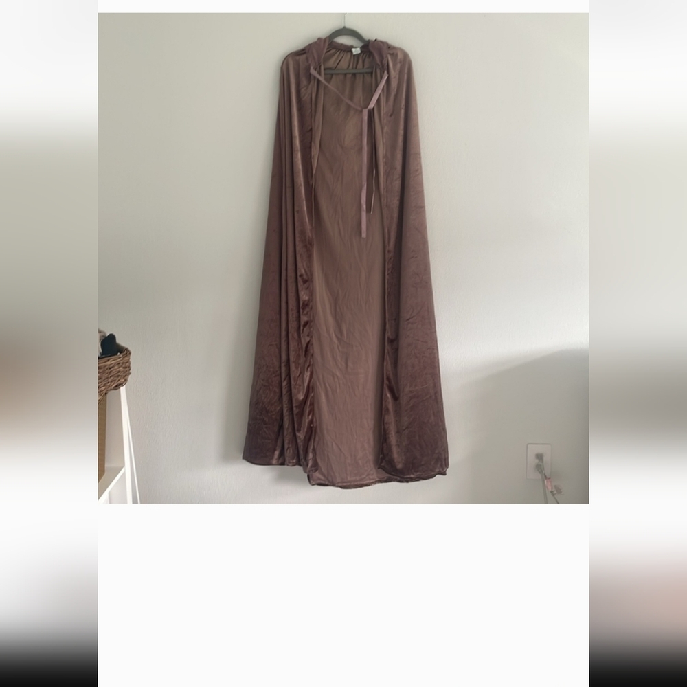 Light Brown Velvet Cape